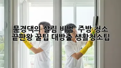 문경댁의 살림 비법 🏡✨ 주방 청소 끝판왕 꿀팁 대방출! #생활청소팁